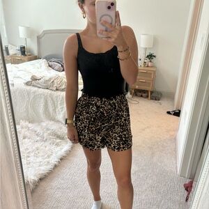 Cheetah print flowy shorts
